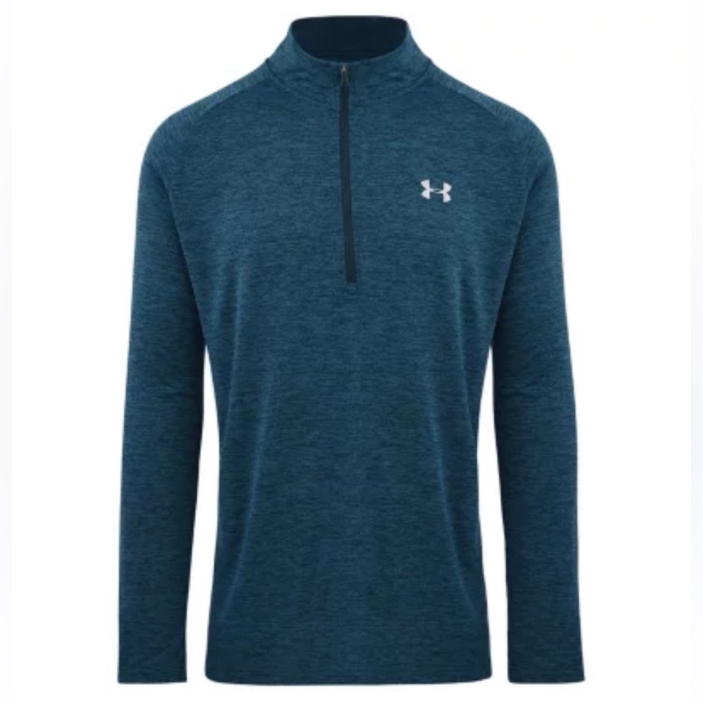 Under Armour Men's UA Tech ½ Zip Long Sleeve Heatgear Teal Medium NWT